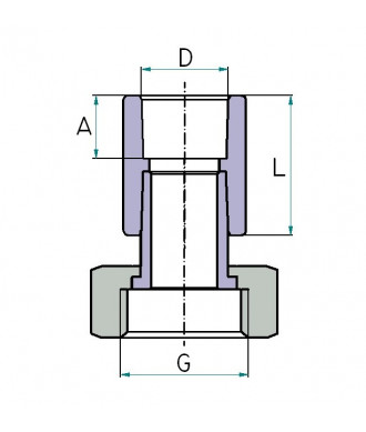 На фото Hi-Therm PP-R coupling with union nut